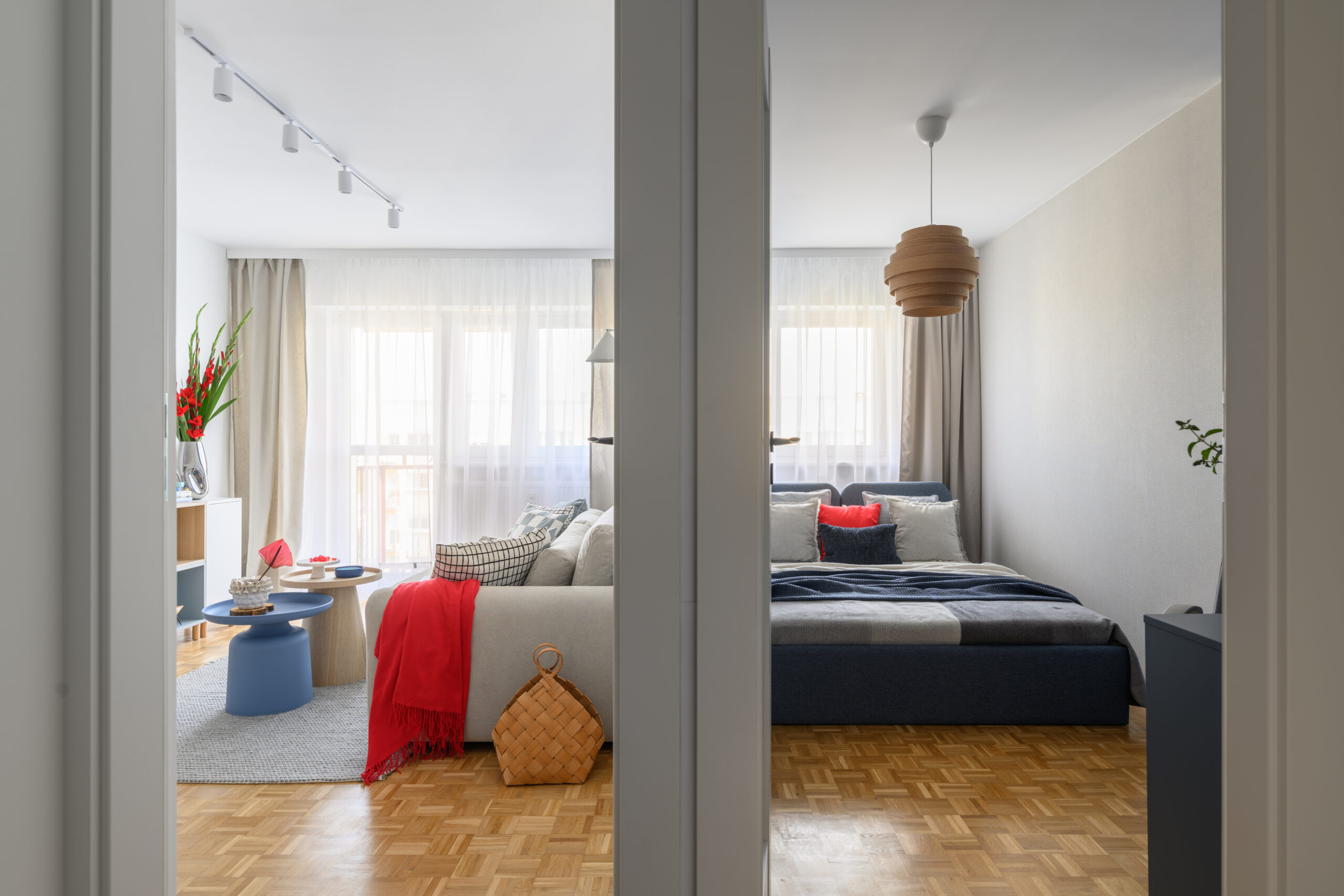 Sypialnia po home stagingu – przytulne wnętrze na ul. Mołdawskiej